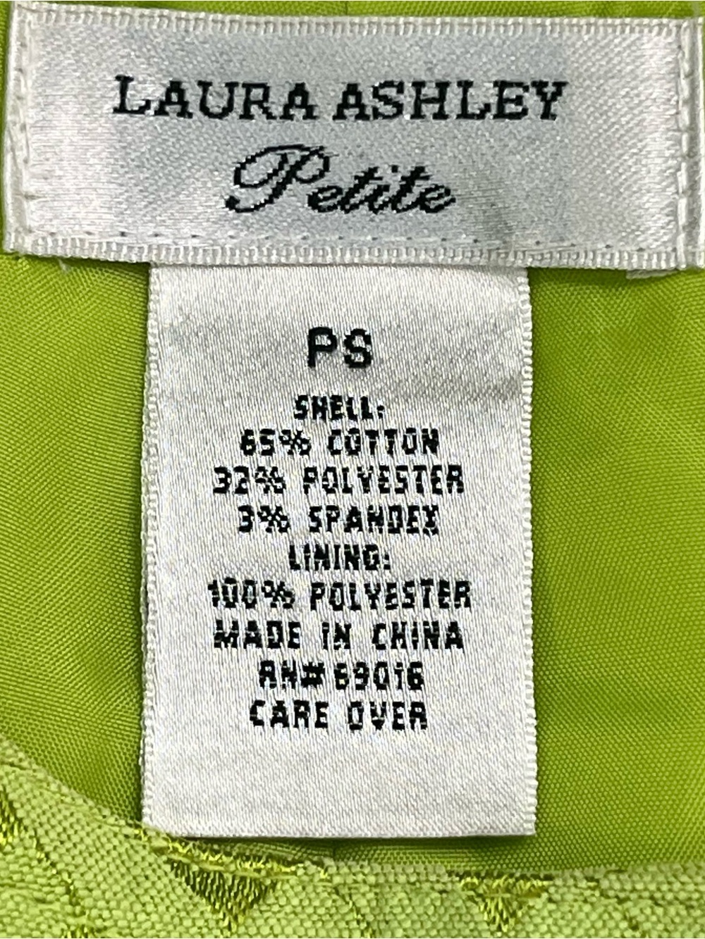 Laura Ashley Bright Lime Green Textured Cropped Jacket with Decorative Buttons - Picture 6 of 6
